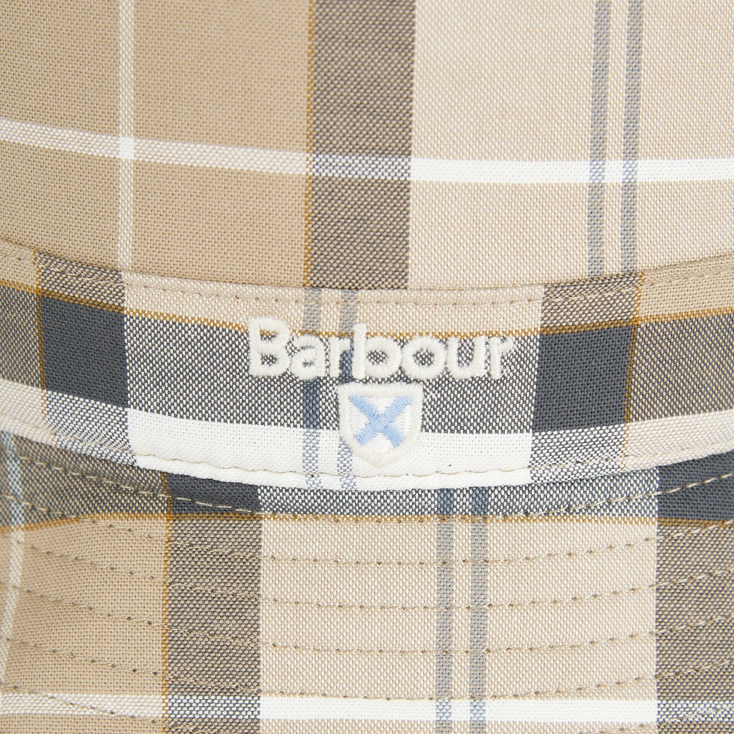 Barbour Men's Tartan Bucket Hat in Amble Sand