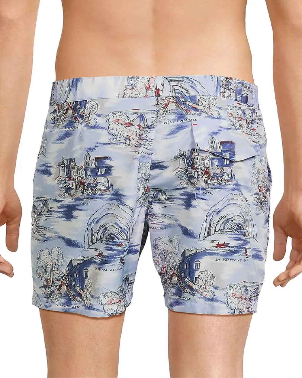 Blue Watercolor Swim Short