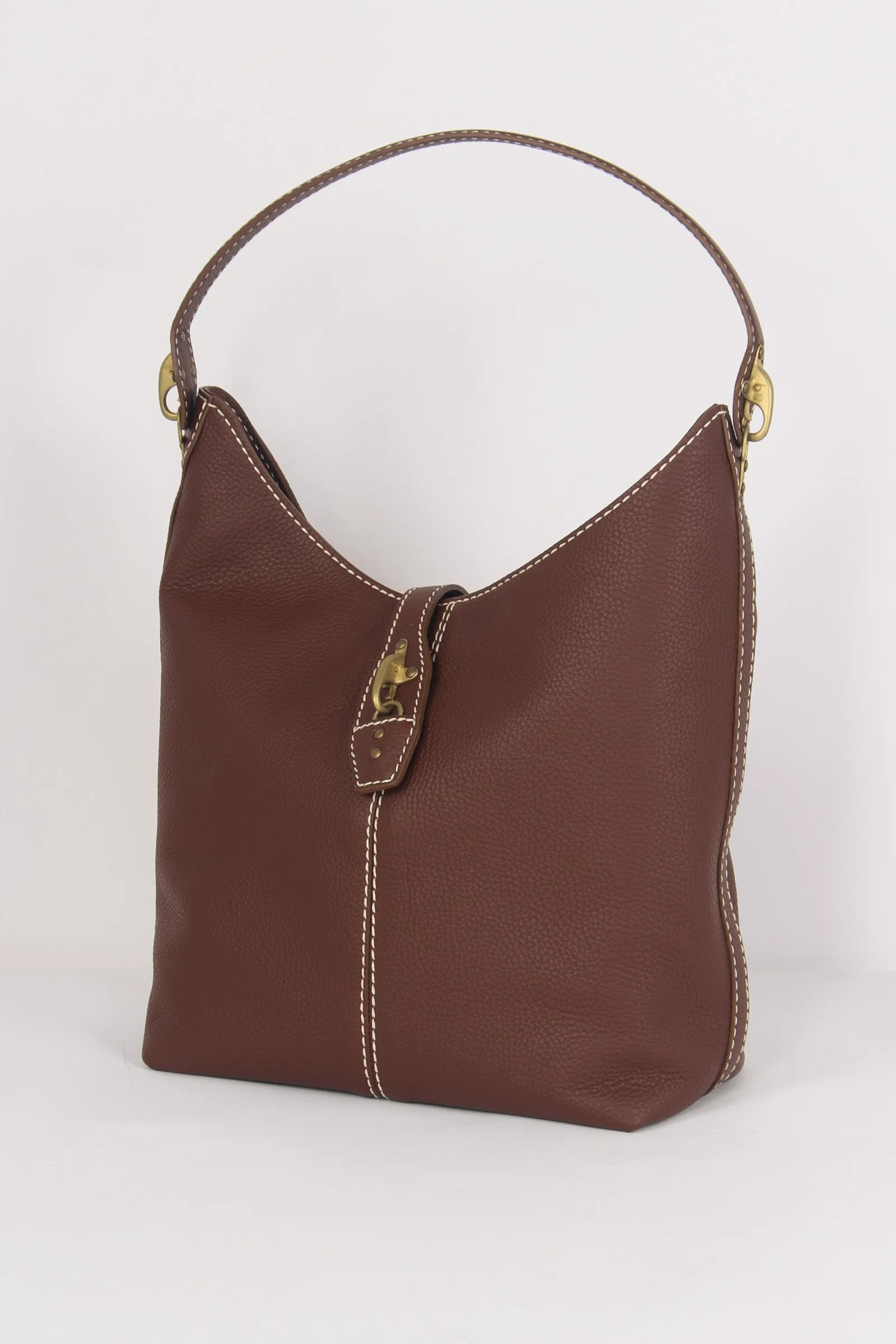 Borsa Hobo Ganci Marrone