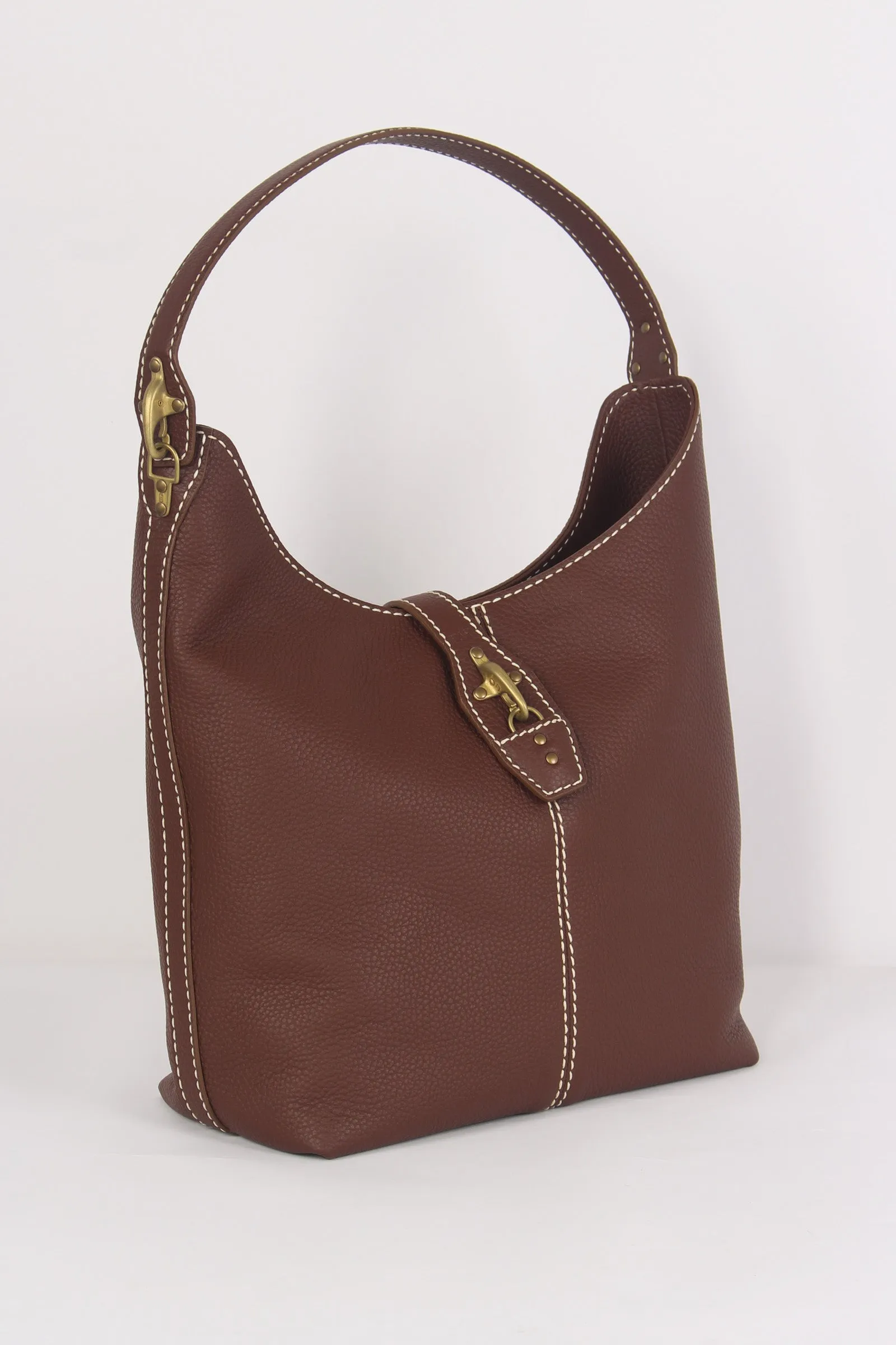 Borsa Hobo Ganci Marrone