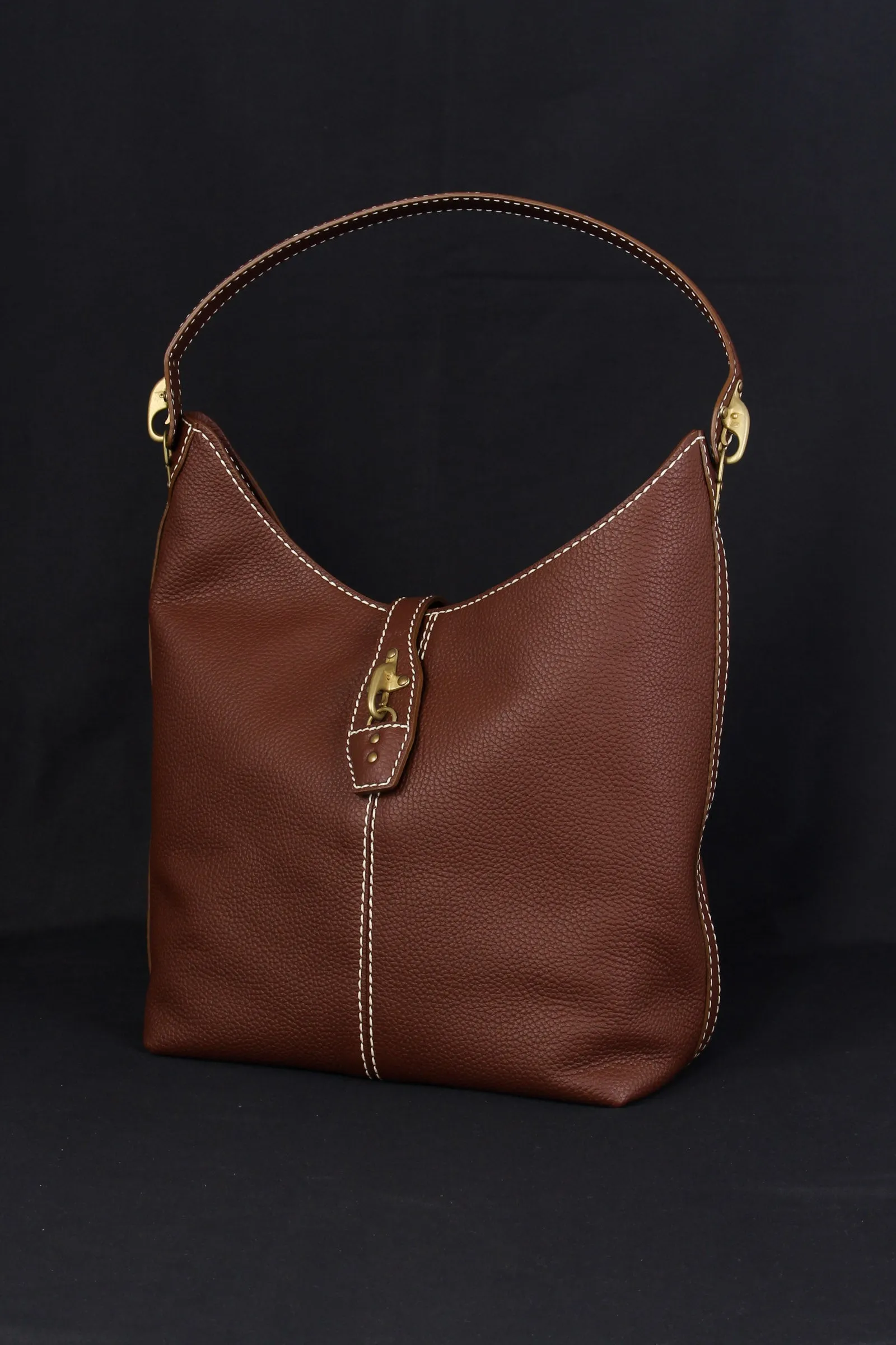 Borsa Hobo Ganci Marrone