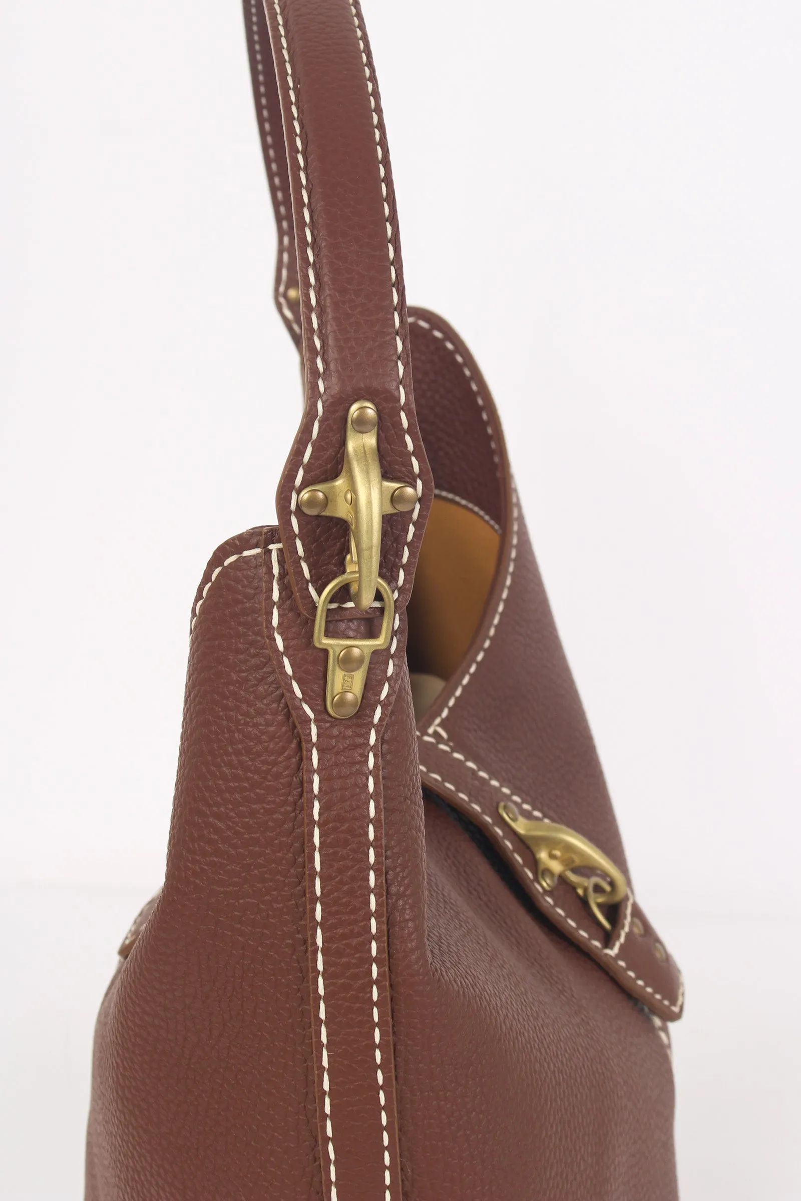 Borsa Hobo Ganci Marrone