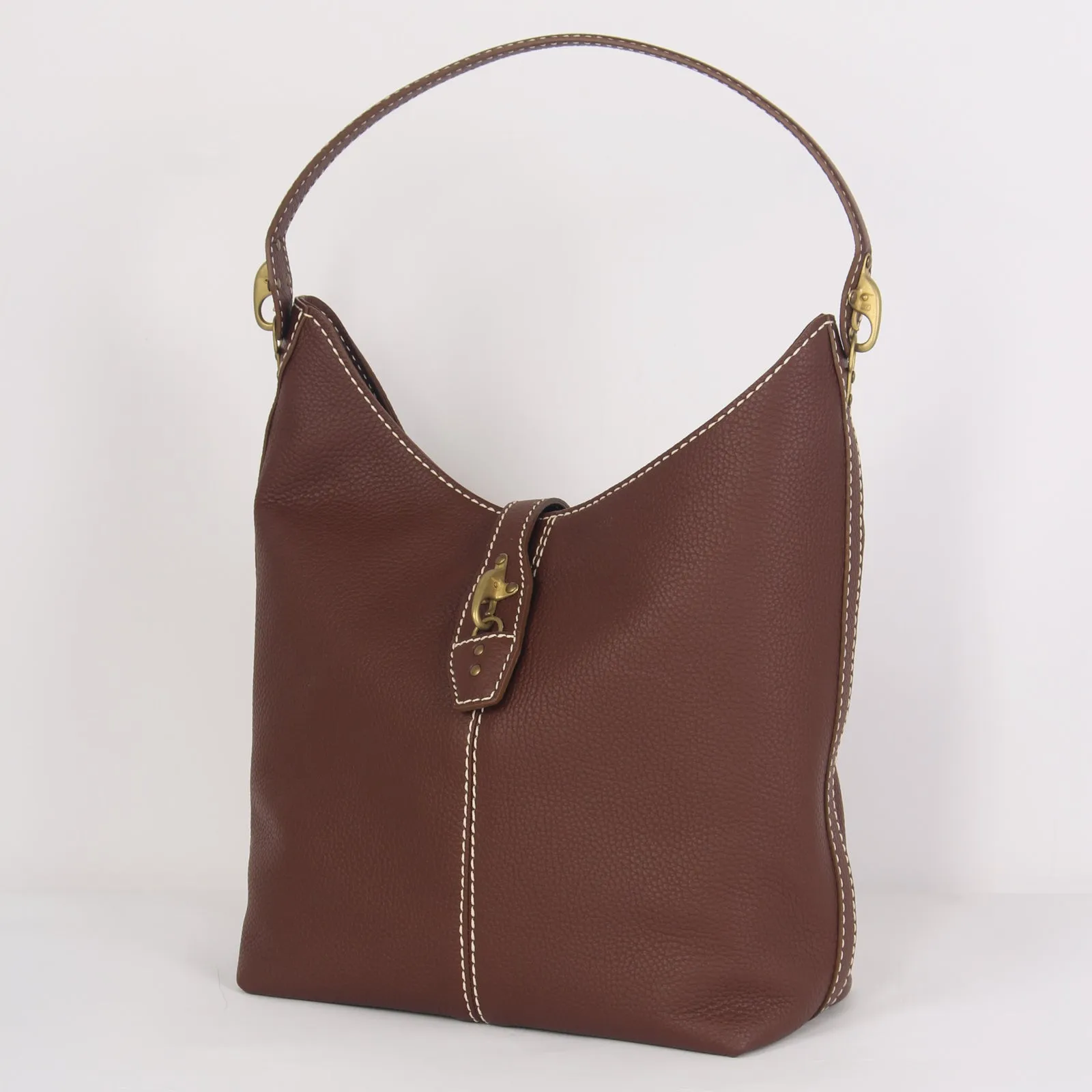 Borsa Hobo Ganci Marrone