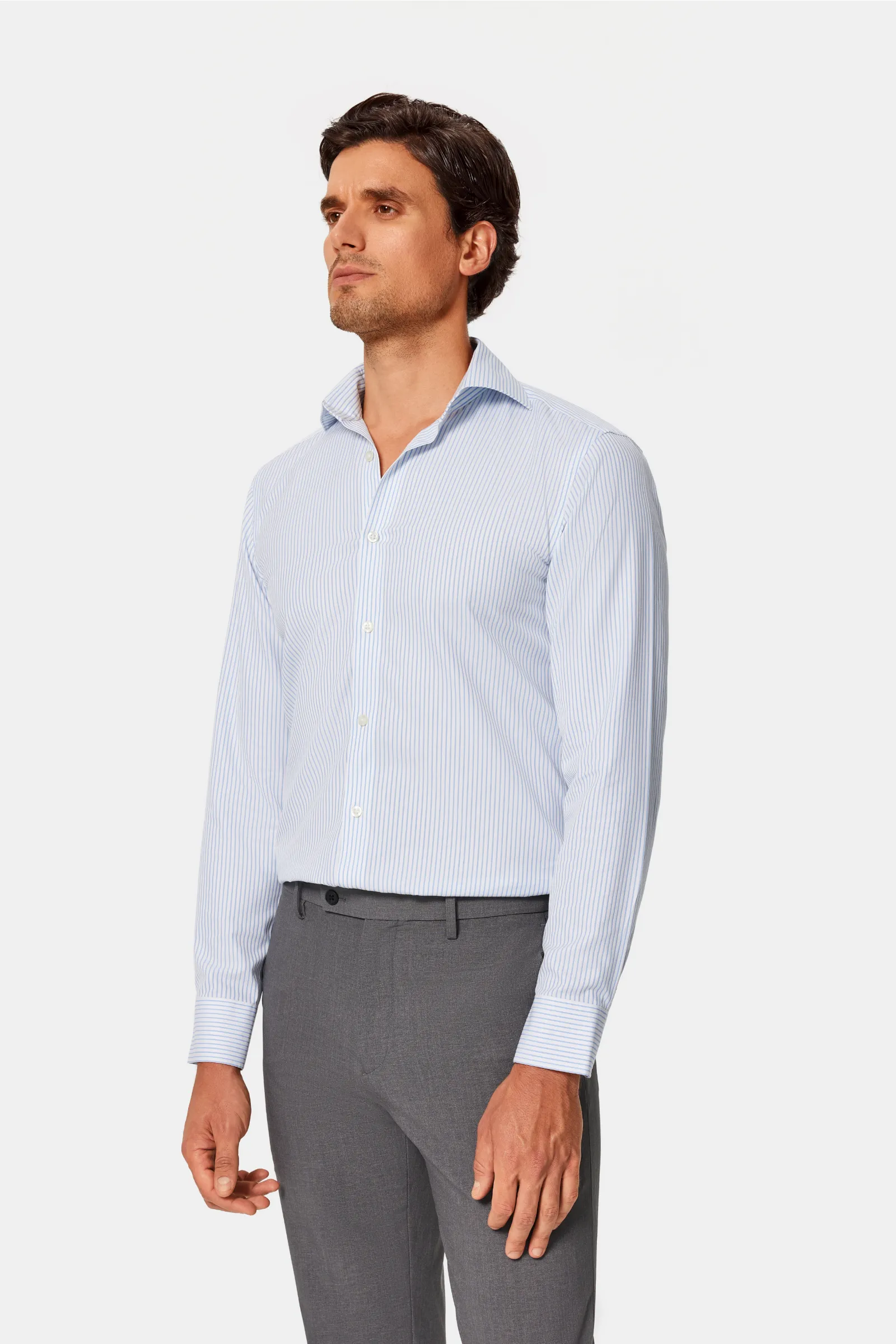 Bradford Blue Stripe Lucious Non-Iron Shirt