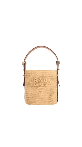 Bucket Bag In Raffia - Natural