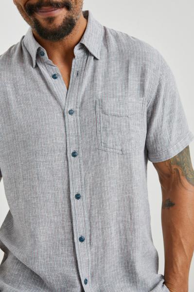 CARSON SHIRT - LOUIS LEAF SLATE