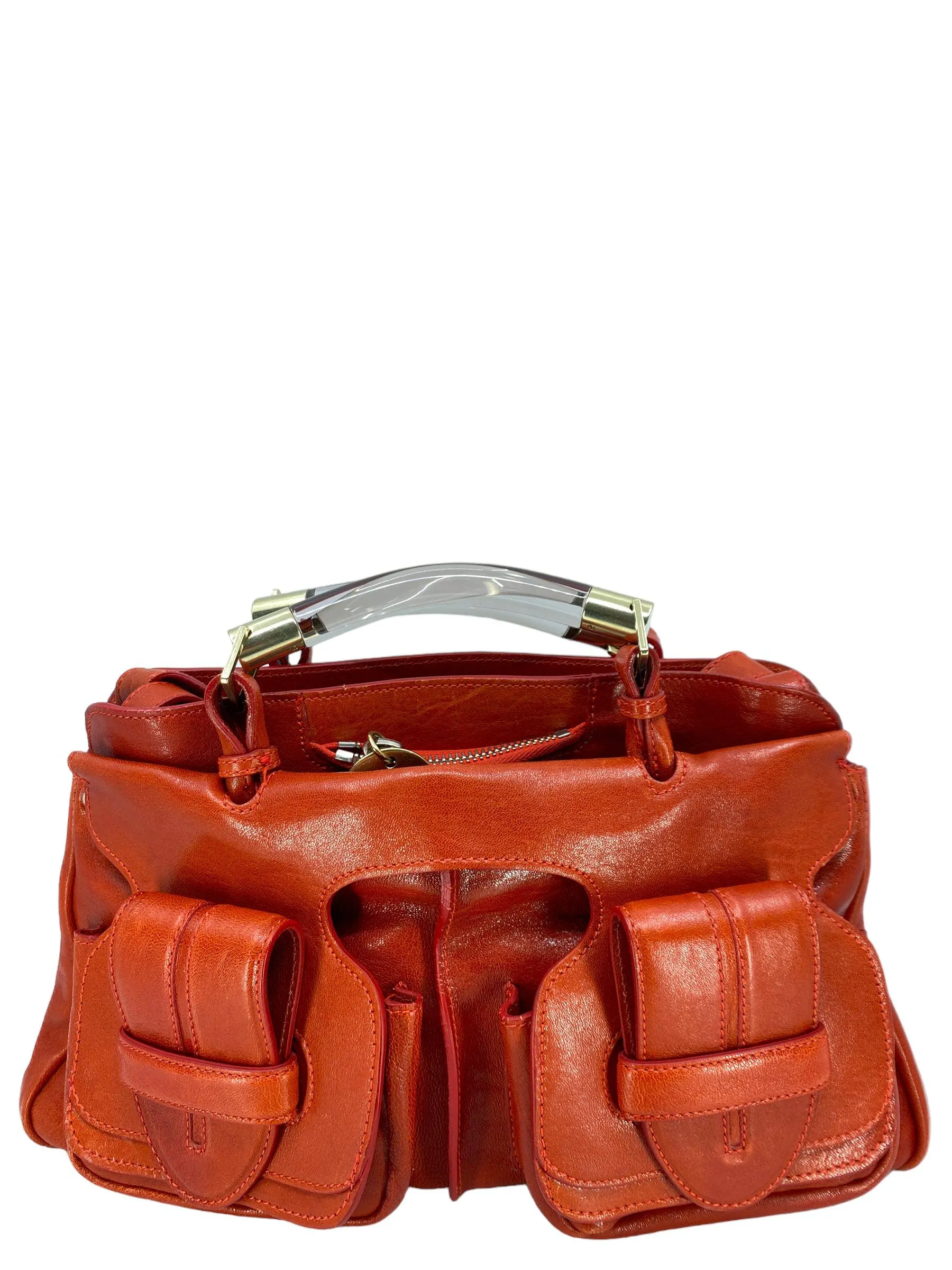 Chloe Red Leather Saskia Bag