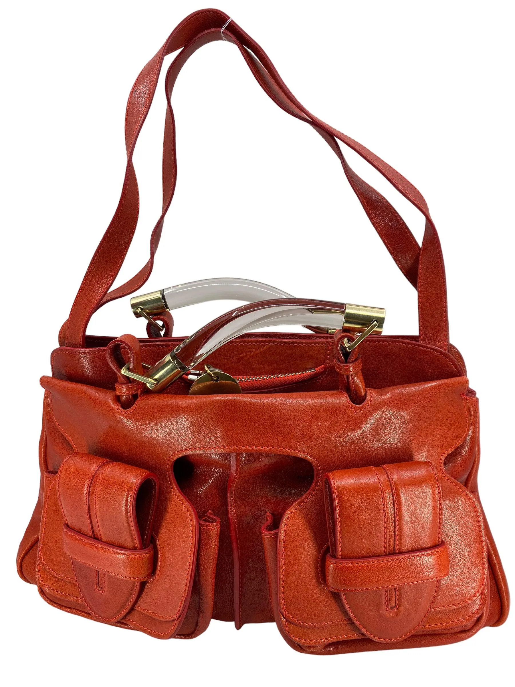 Chloe Red Leather Saskia Bag