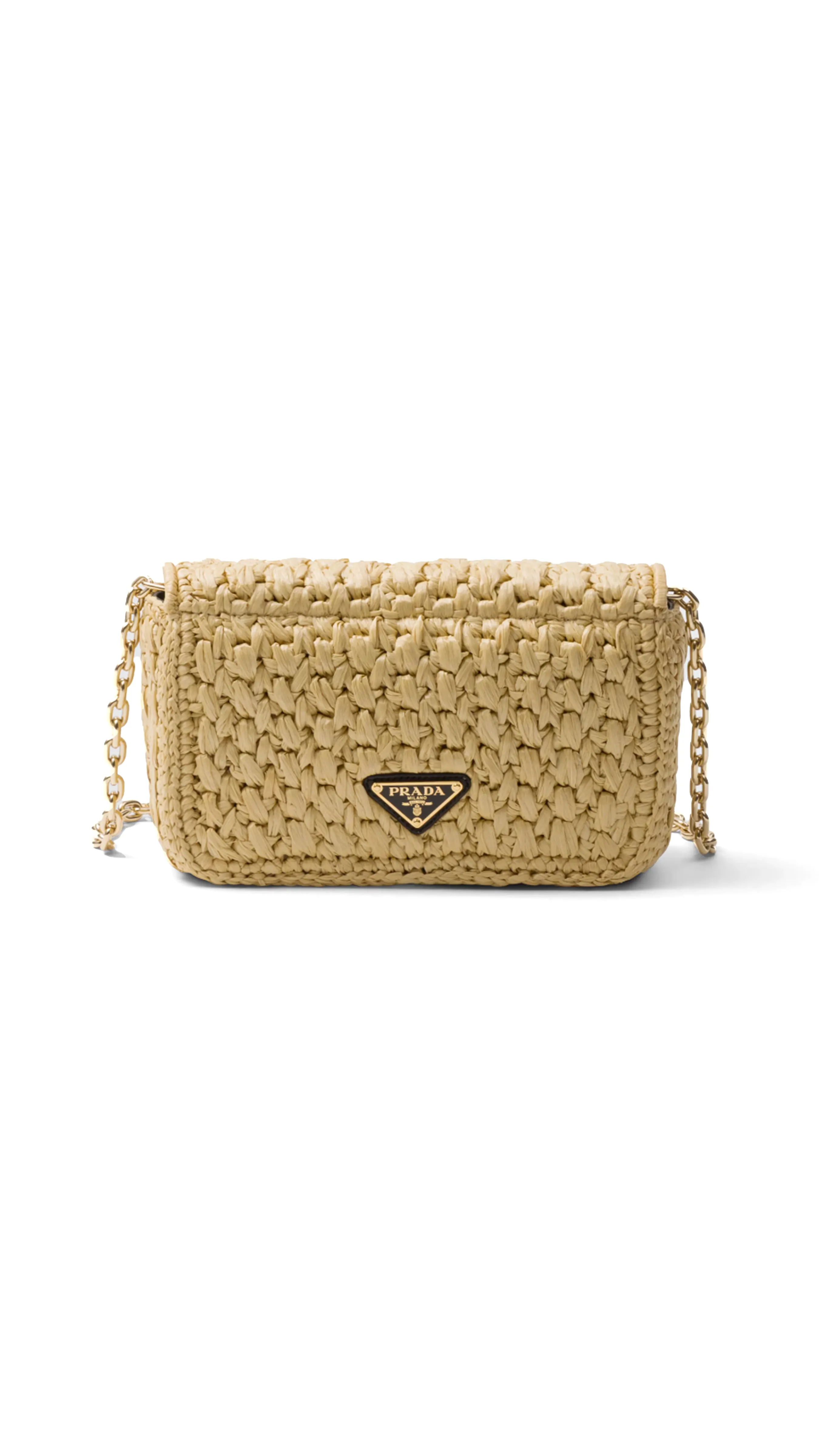 Crochet Shoulder Bag - Natural/Black