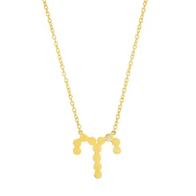 Dana Seng Signature Aries Zodiac With Precious Birthstone Necklace