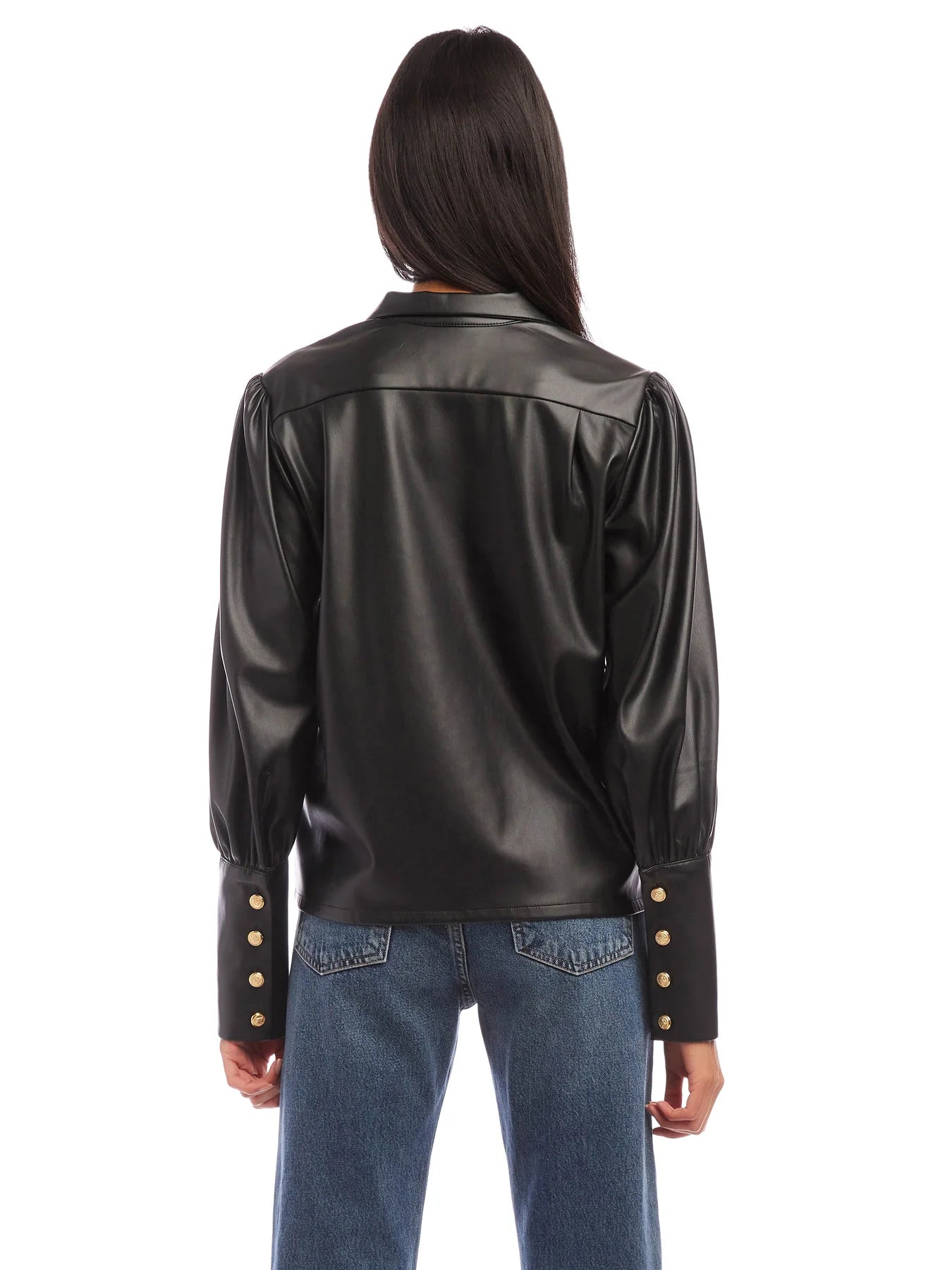 FAUX LEATHER SHIRT