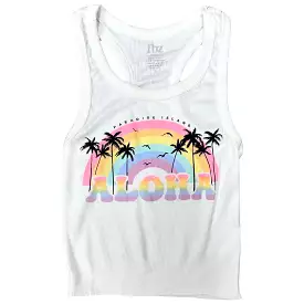 FBZ Aloha Rainbow White Tank