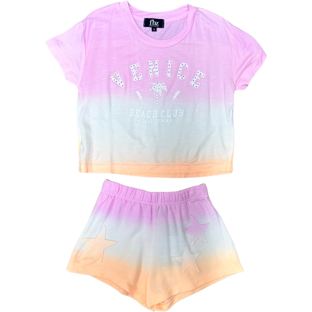 FBZ Venice Rhinestone Ombre S/S Tee