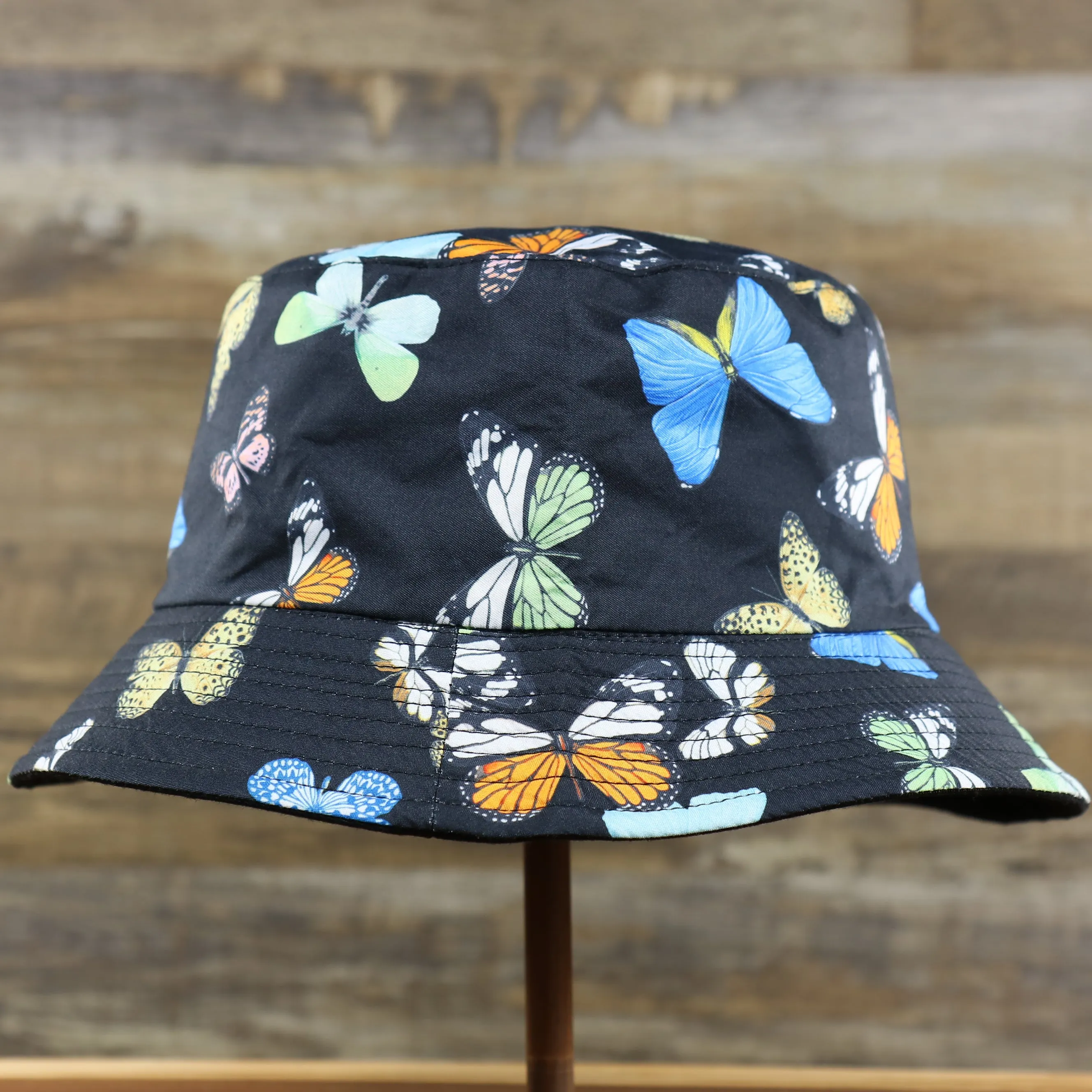 FOOT CLAN | BUTTERFLY PATTERN | BUCKET HAT | BLACK | SMALL/MEDIUM