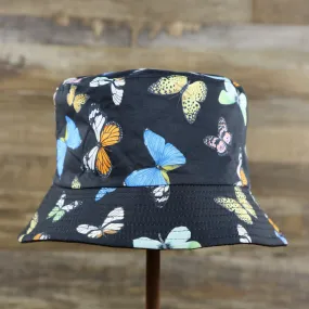 FOOT CLAN | BUTTERFLY PATTERN | BUCKET HAT | BLACK | SMALL/MEDIUM