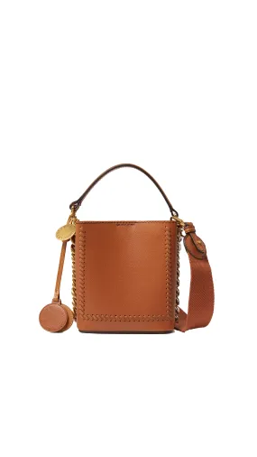 Frayme MIRUM Mini Square Bucket Bag - Brandy