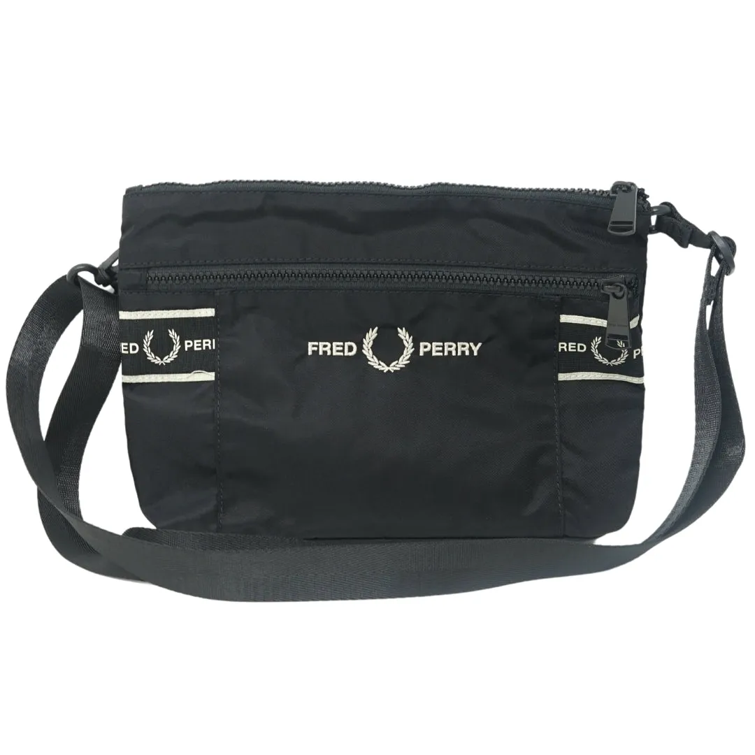 Fred Perry Graphic Tape Black Satchel