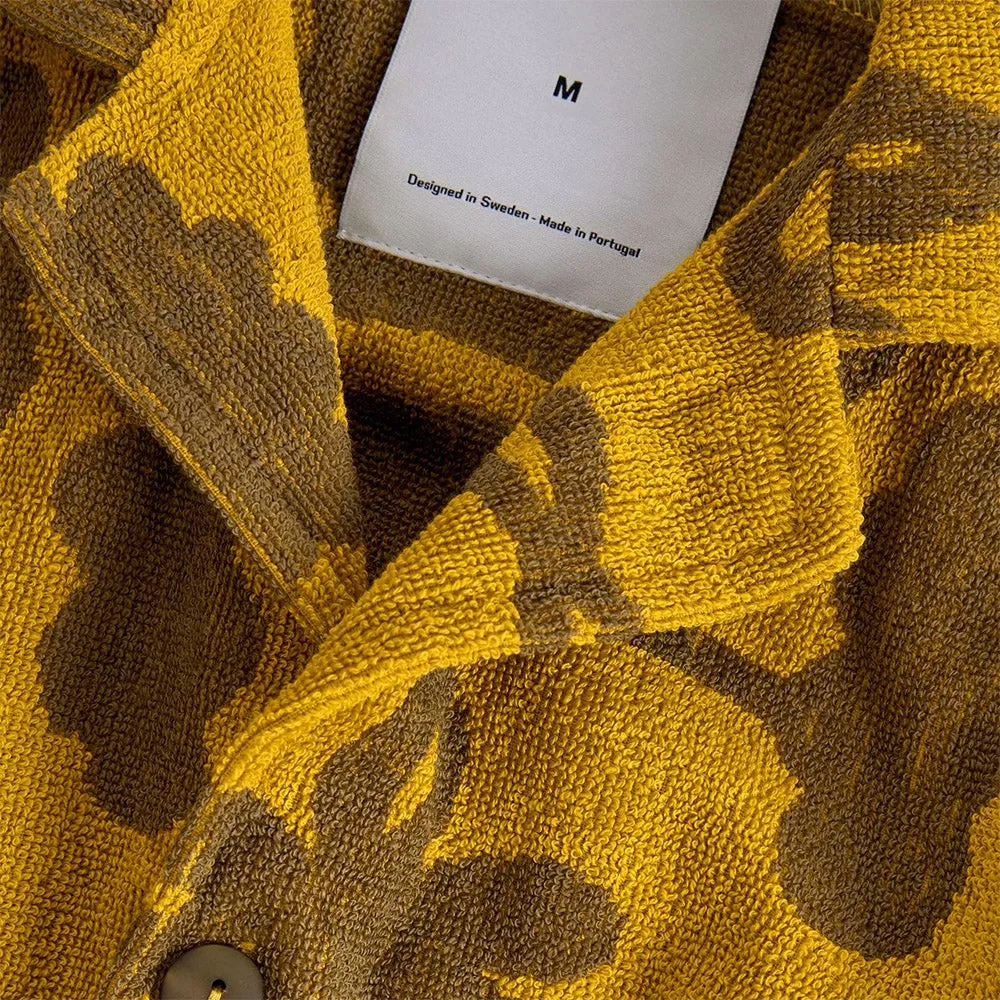 Galbanum Cuba Terry Jacquard Vacation Shirt - Mustard