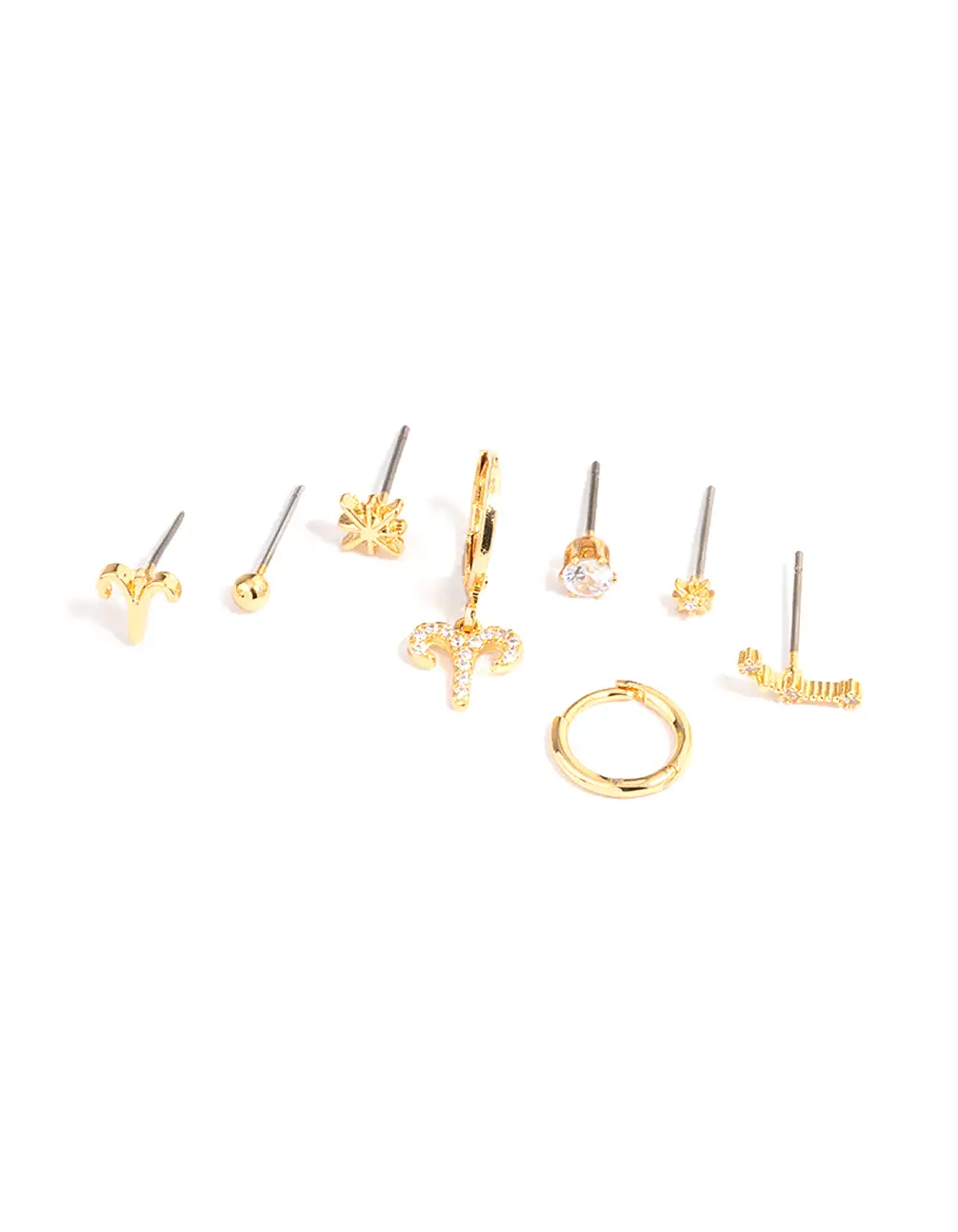 Gold Plated Aries Star Sign Ear Stackers