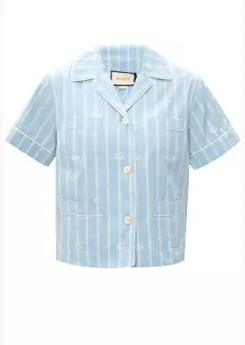 GUCCI - Shirt light blue color Logo size 36 IT