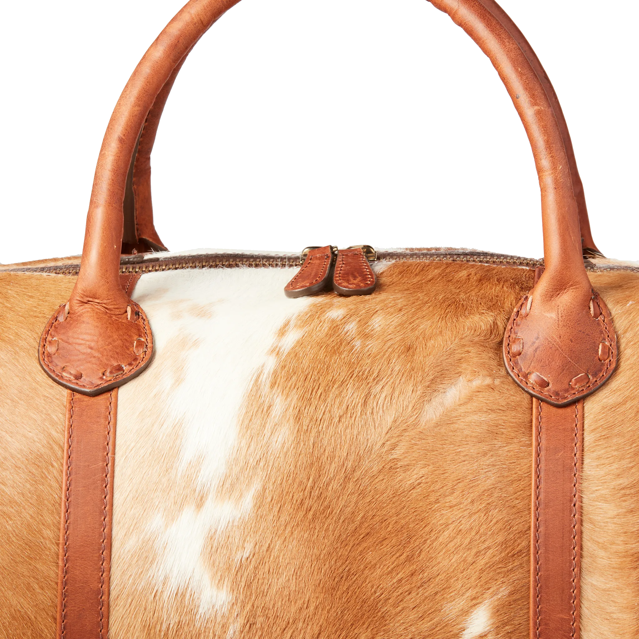 Hair-On Cowhide Duffle :: Brown