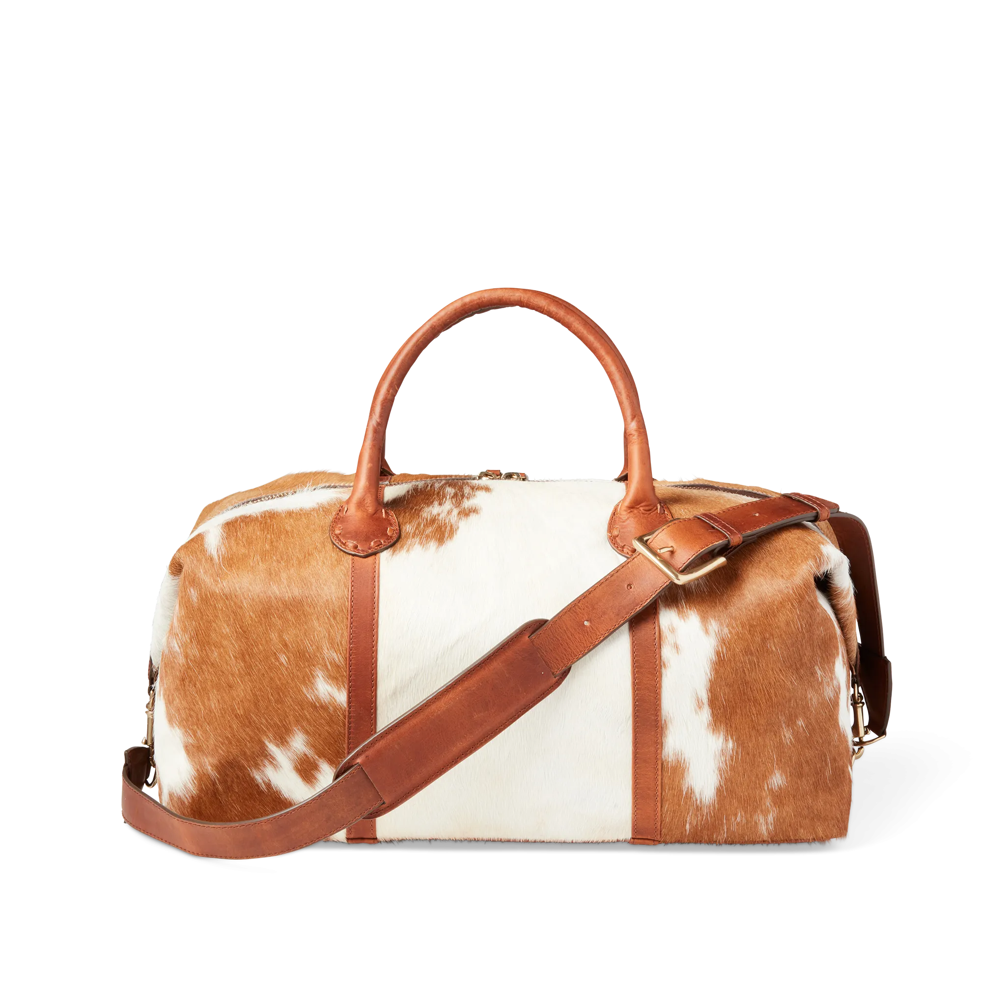 Hair-On Cowhide Duffle :: Brown