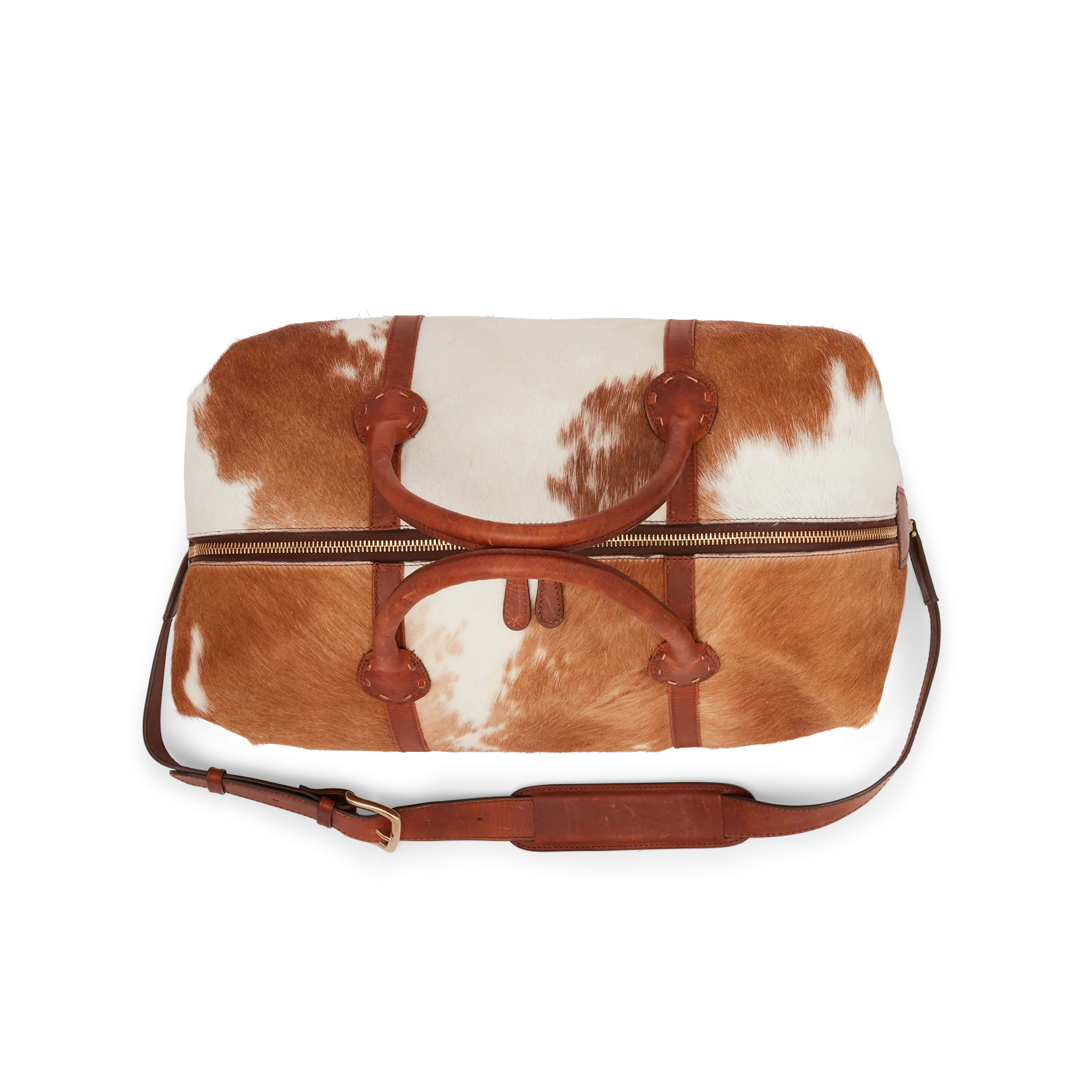 Hair-On Cowhide Duffle :: Brown