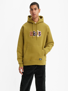 Levi's Skate Hooded Sweatshirt/Green Moss - New AW23