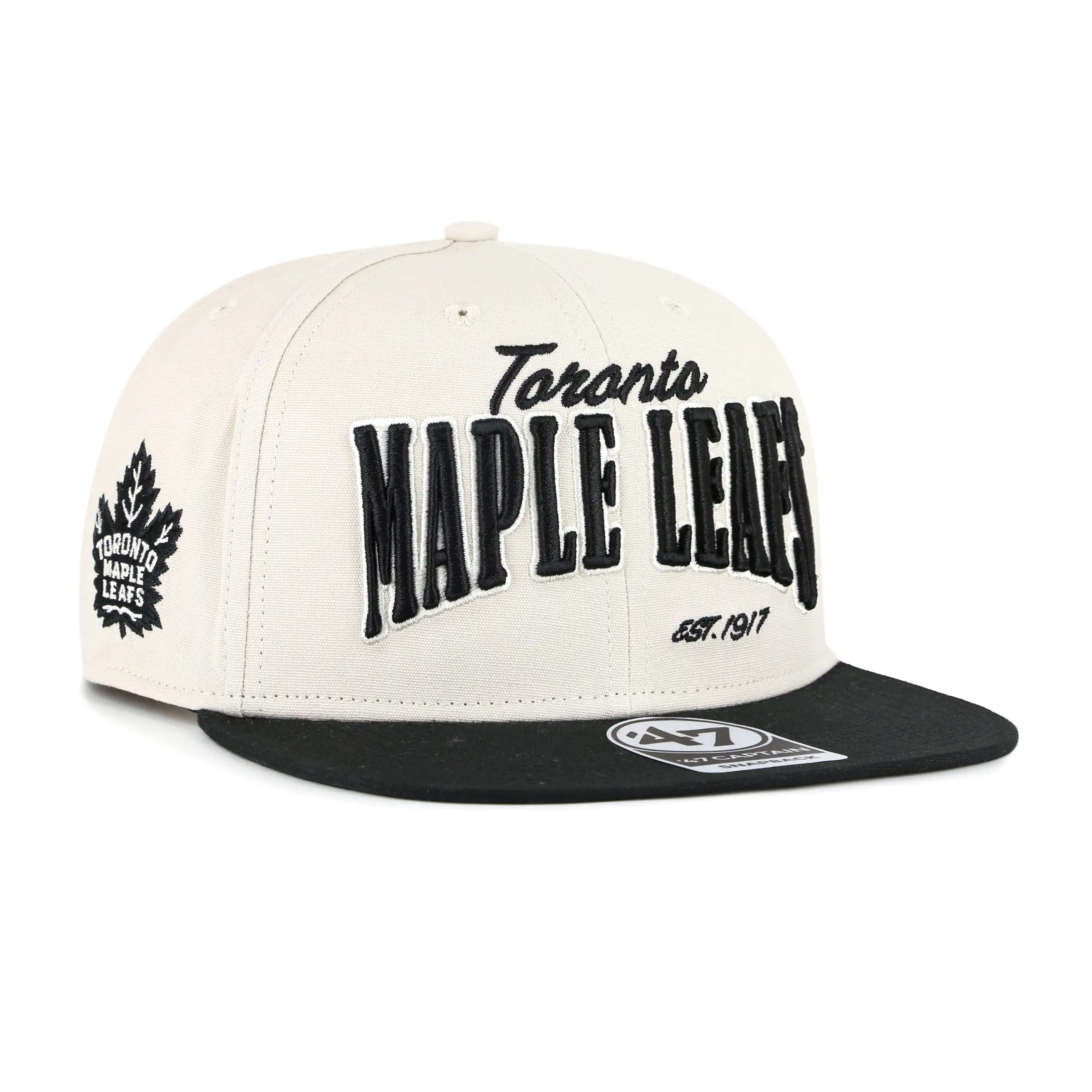 Maple Leafs 47 Brand Men's Wordmark Chandler Captain Snapback