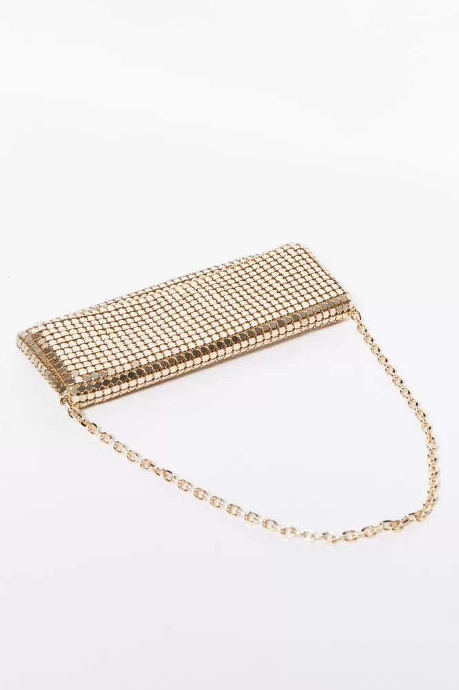 Mesh Flap Bag - Gold