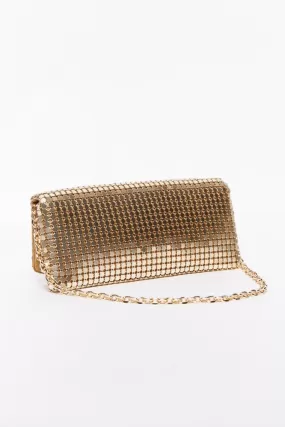 Mesh Flap Bag - Gold