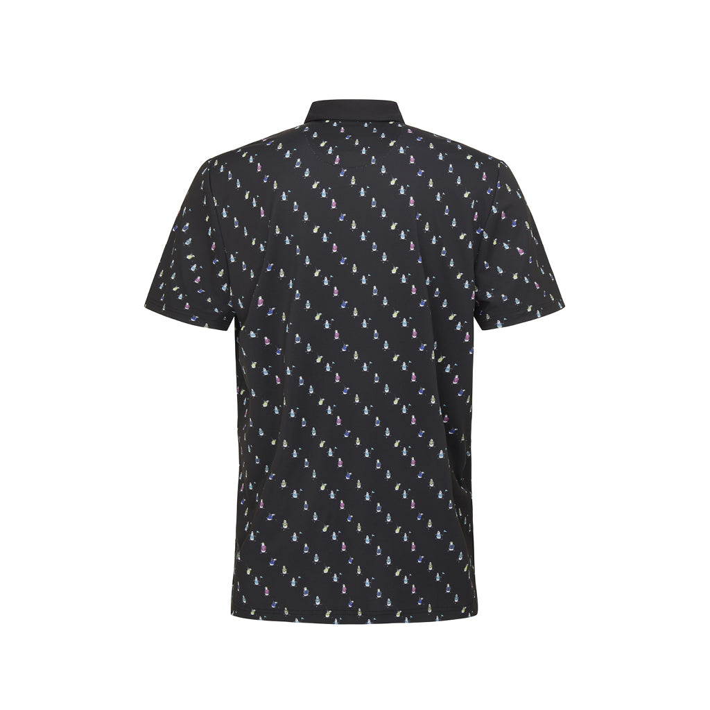 ORIGINAL PENGUIN SS SWINGING PETE NOVELTY PRINT CAVIAR