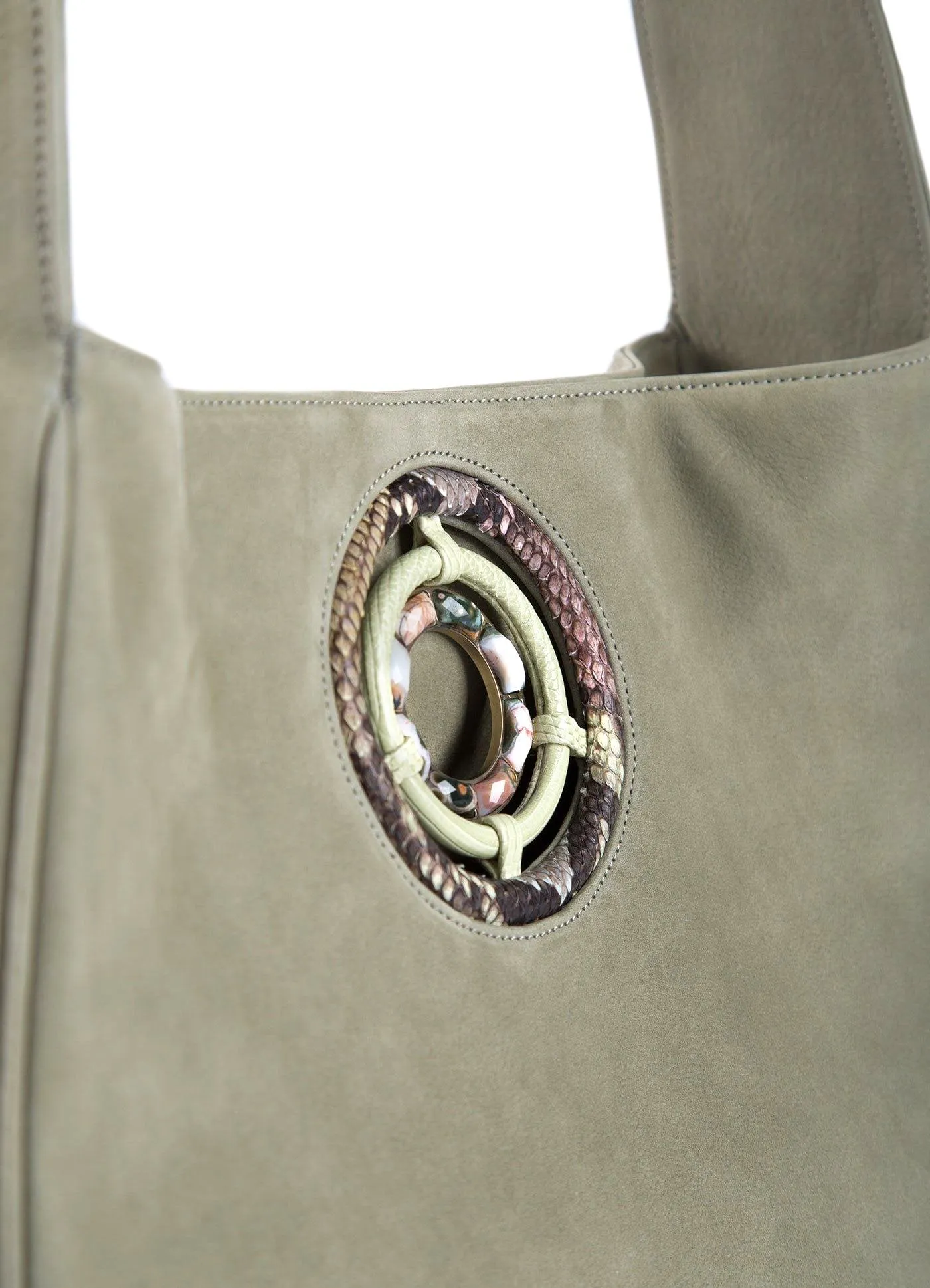 Paige Hobo - Celedon Green Suede - Available for Pre-Order