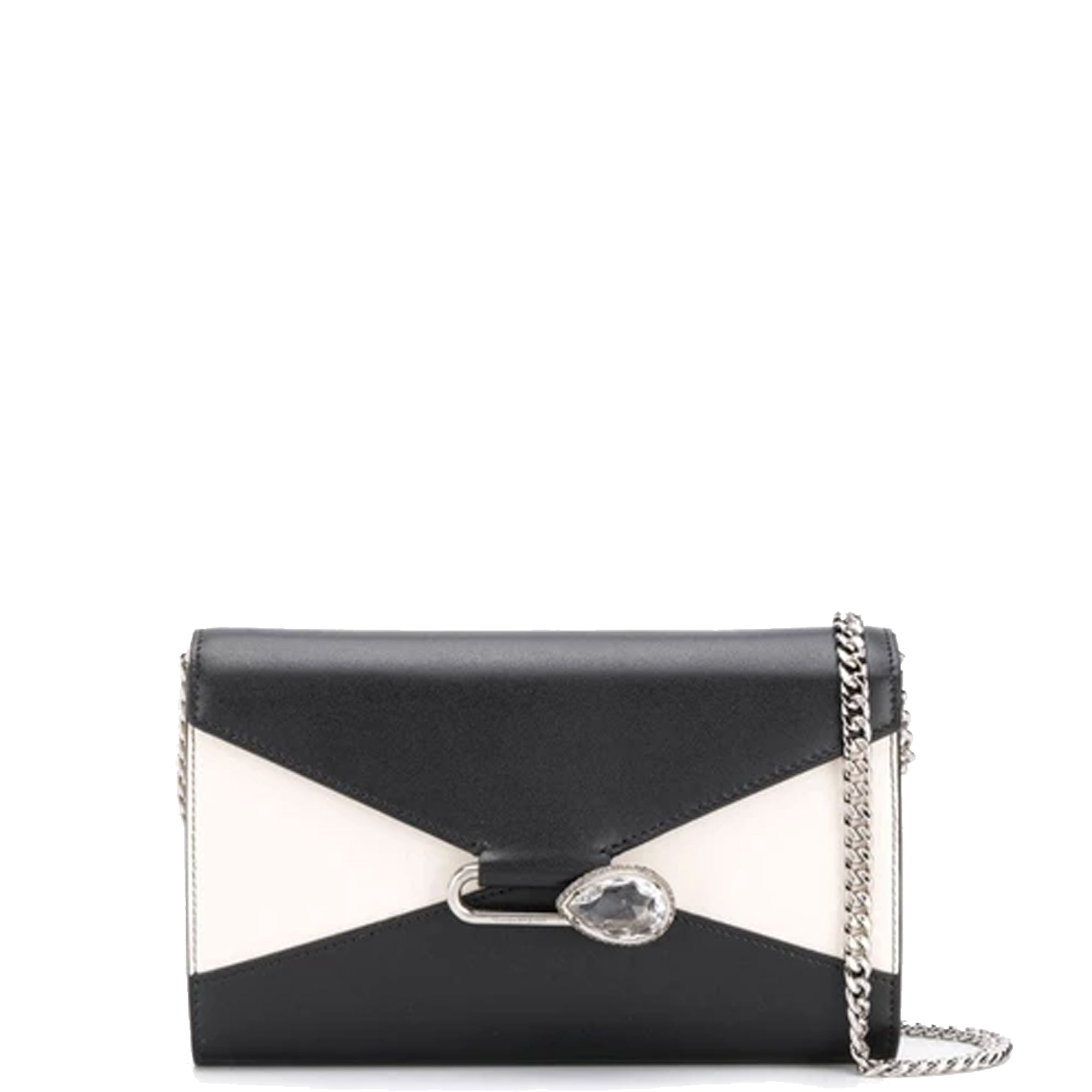 Pin Shoulder Bag Small, Bi-Colour Black/Silver