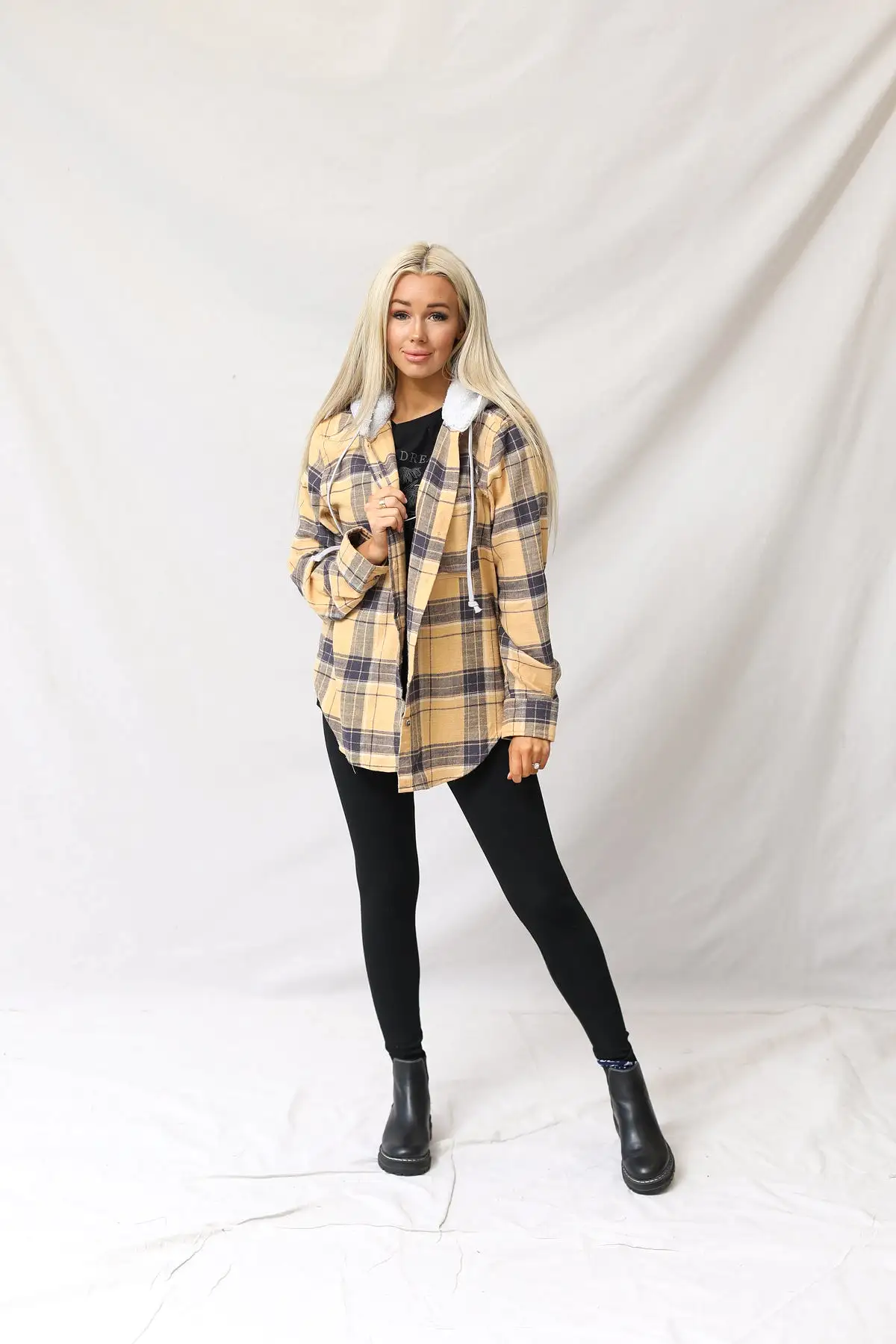 Plaid Flannel With Hoodie