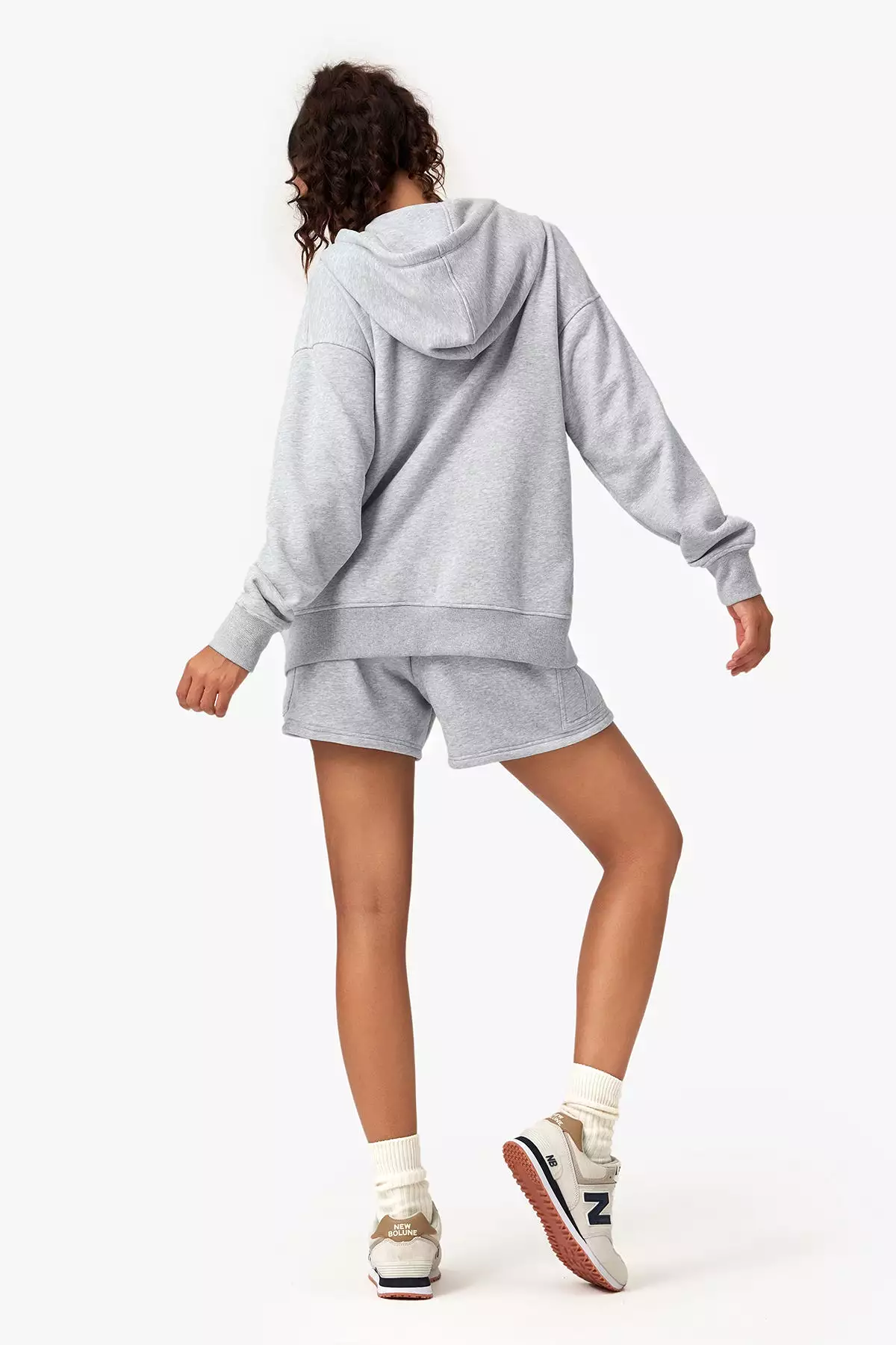 Relaxed Hooded Cardigan Sweatshirt