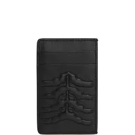 Rib Cage Flat Card Holder, Black