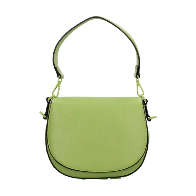 RoccoBarocco 10902 NINA Flap Bag Borsa a Mano Donna in Ecopelle Acid Green