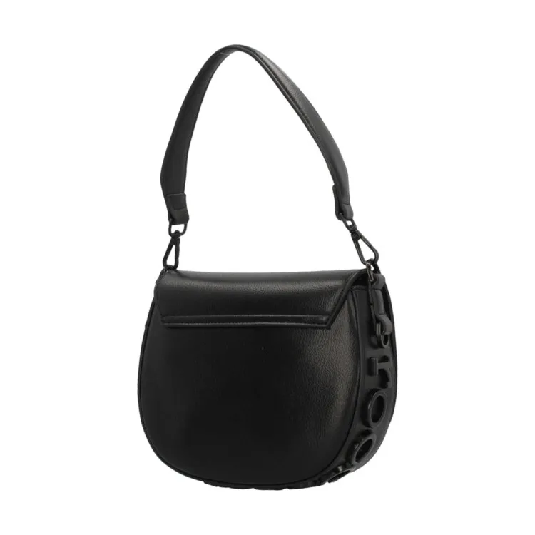 RoccoBarocco 10902 NINA Flap Bag Borsa a Mano Donna in Ecopelle Black