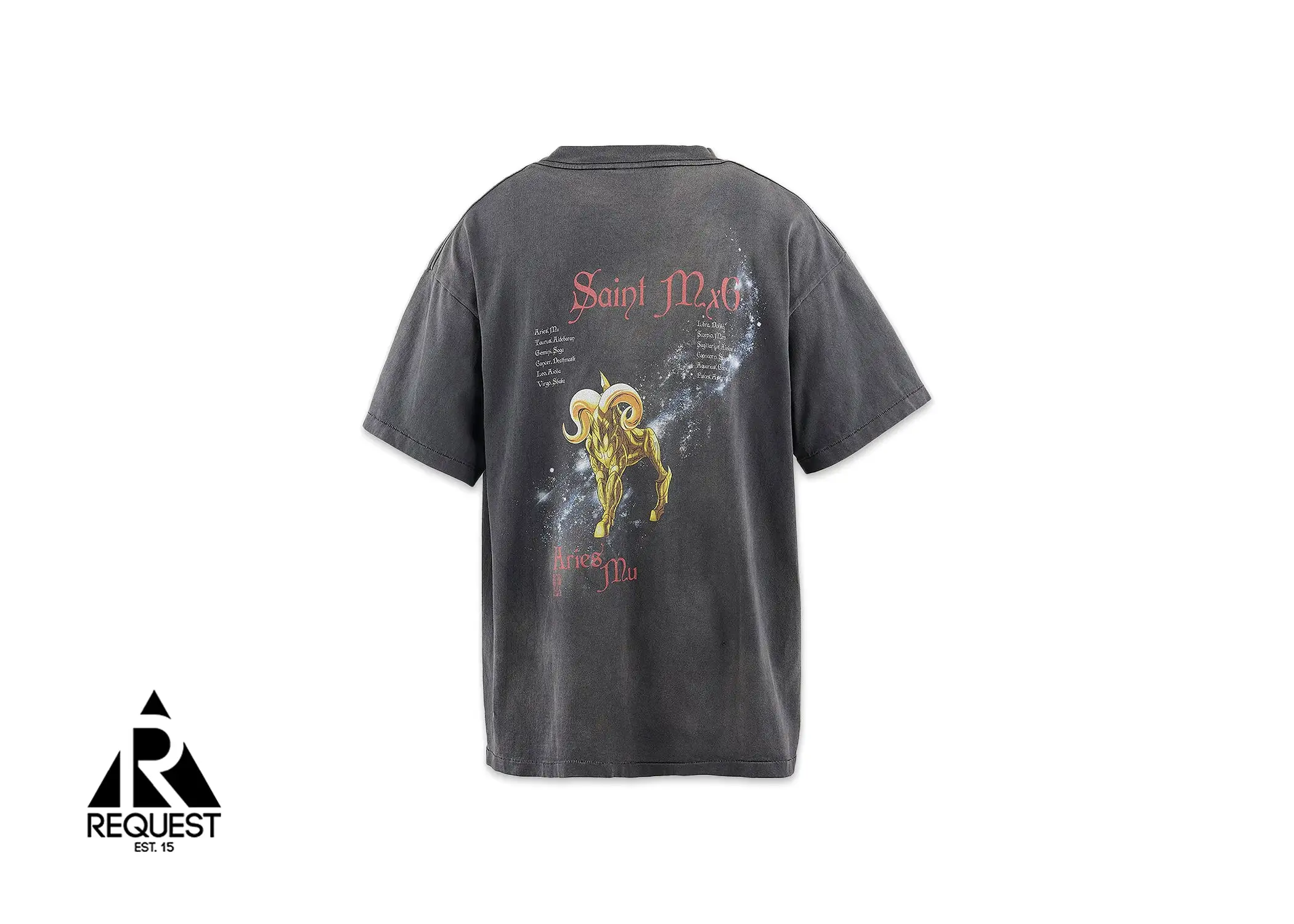 Saint Michael x Saint Seiya Aries Mu Tee Vintage Black