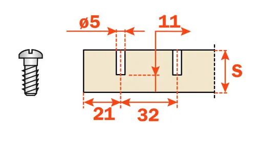 Salice BAPGM Euroscrew Steel Straight Domi Snap-On Mounting Plate