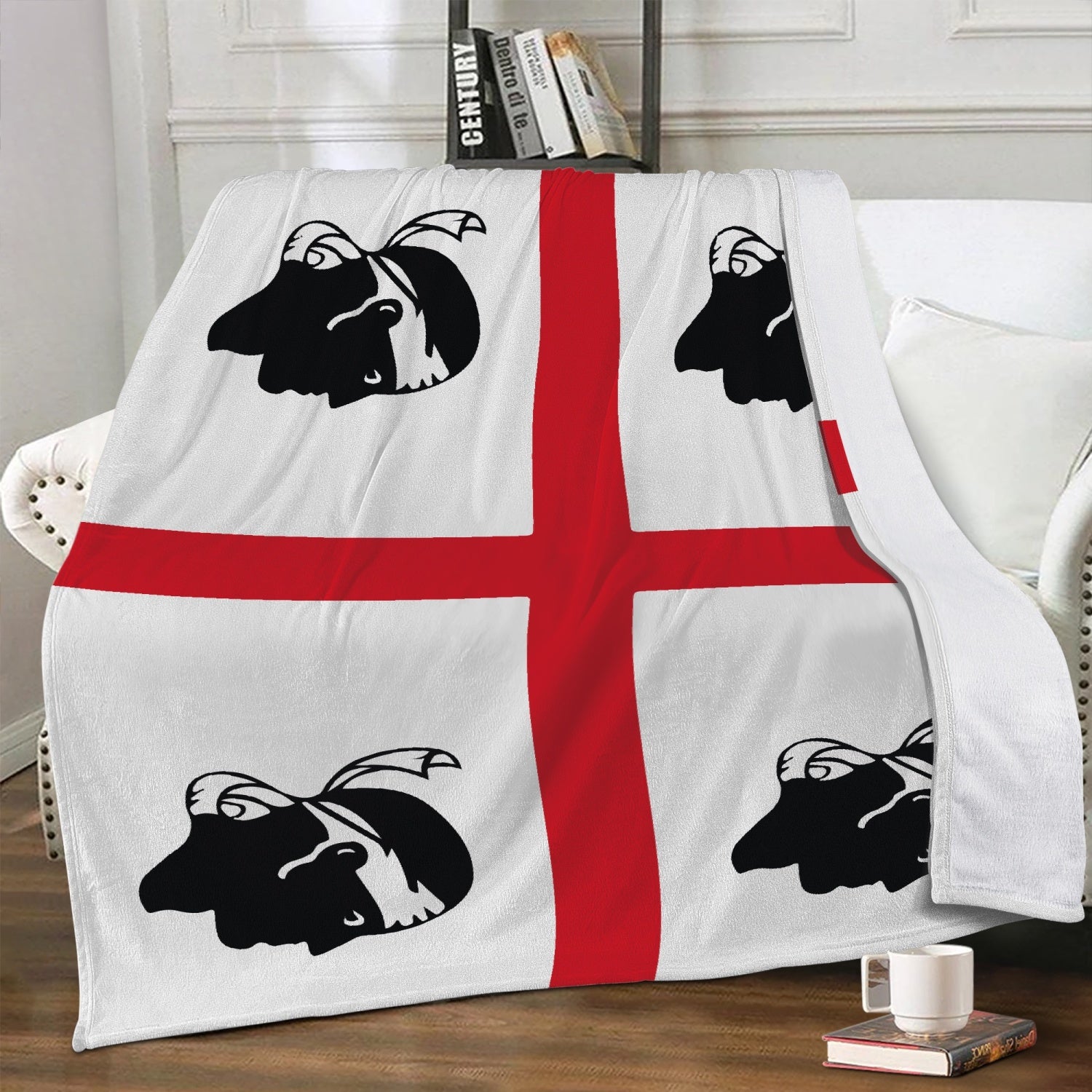 Sardinia Flag Fleece Blanket