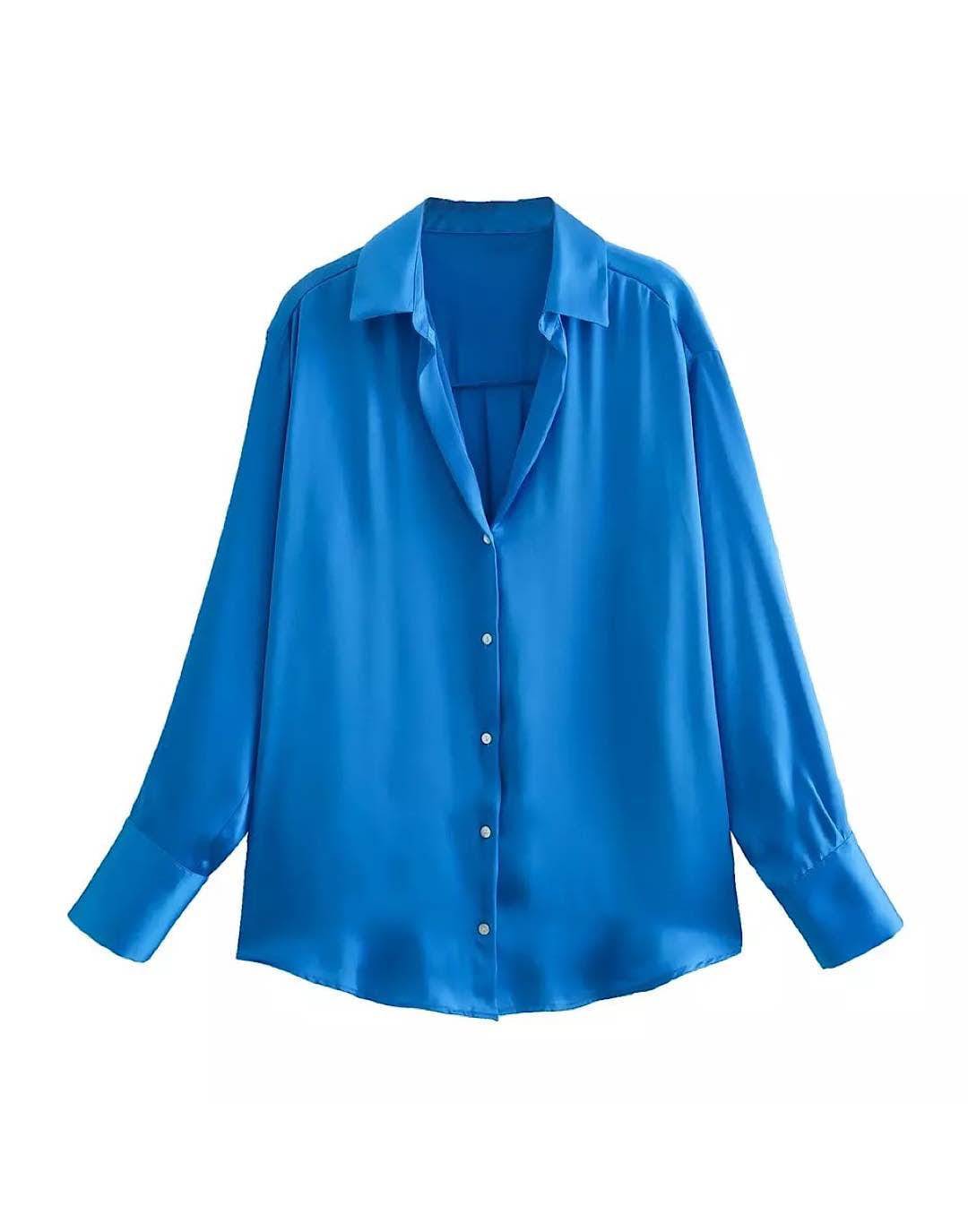 Silk Satin Plain Shirt