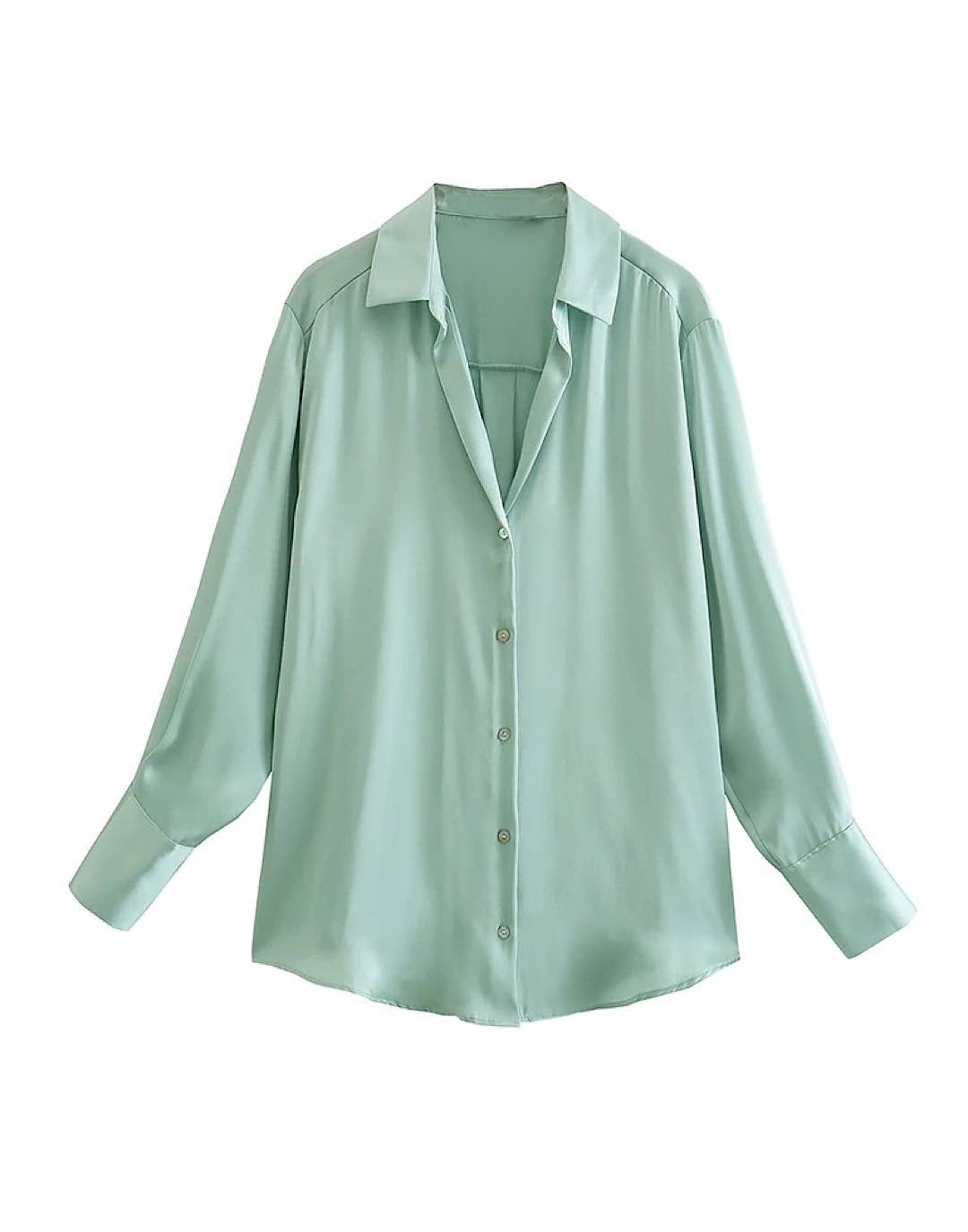 Silk Satin Plain Shirt