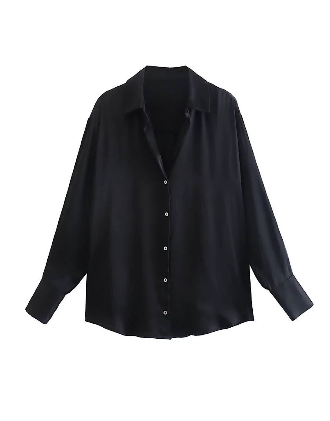 Silk Satin Plain Shirt