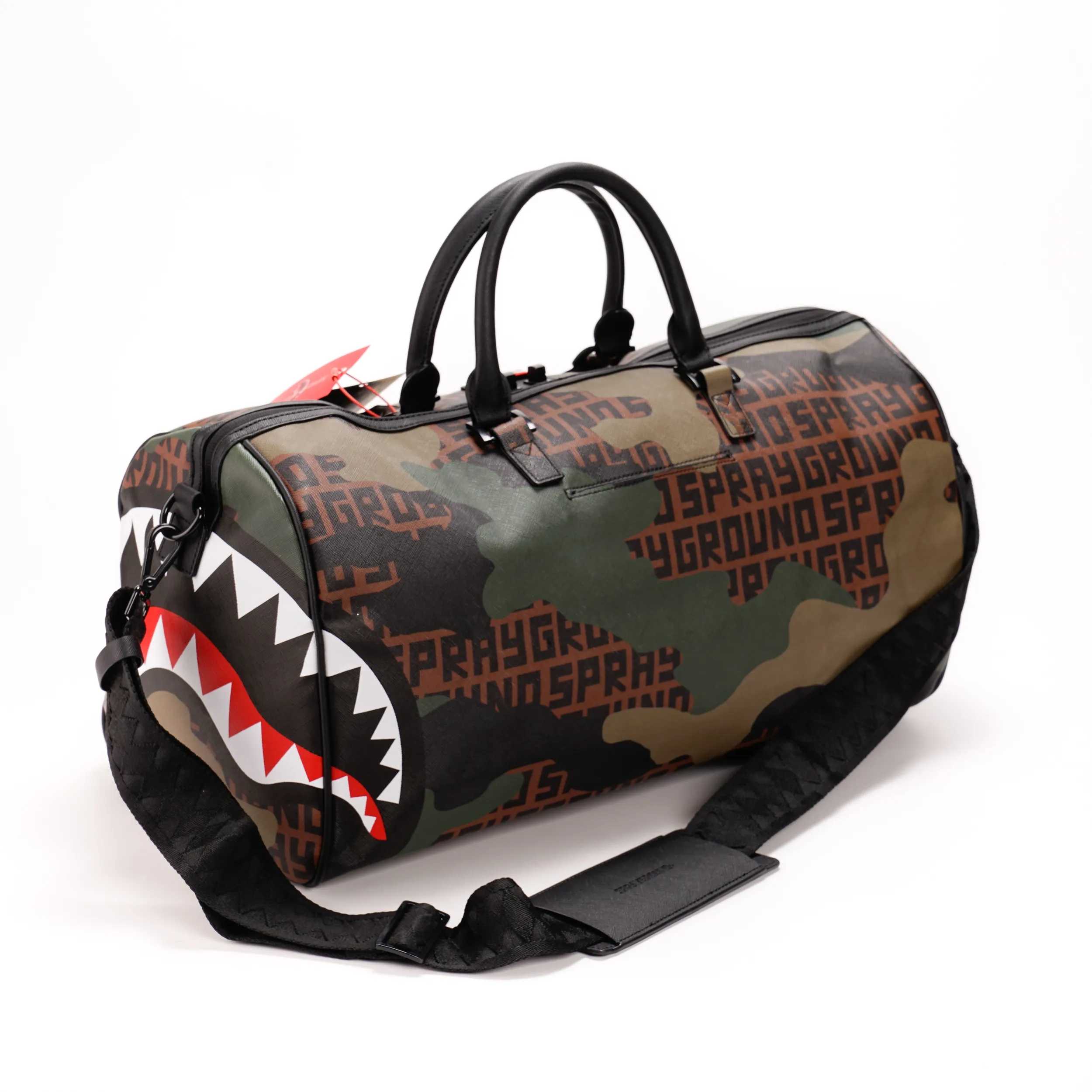 SPRAYGROUND BAG CAMO BRANDED DUFFLE BROWN