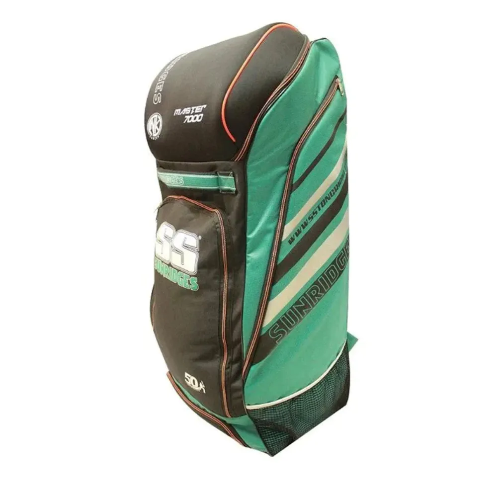 SS Master 7000 Wheels Cricket Kit Bag (Black/Green)