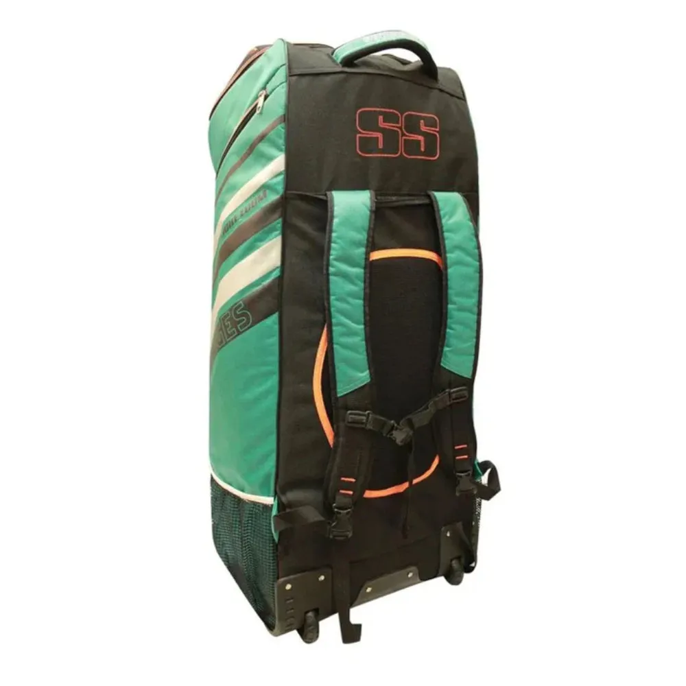 SS Master 7000 Wheels Cricket Kit Bag (Black/Green)