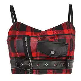 STREET FASHION GRID BELT SLING VEST BY22285