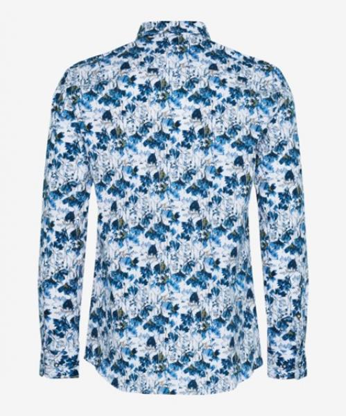 STYLE HAROLD L/S SHIRT, AZURE BLOOM MEDLEY